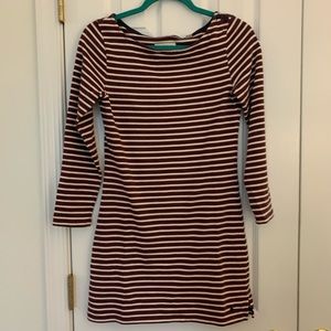 Cotton stripped fitted dress.